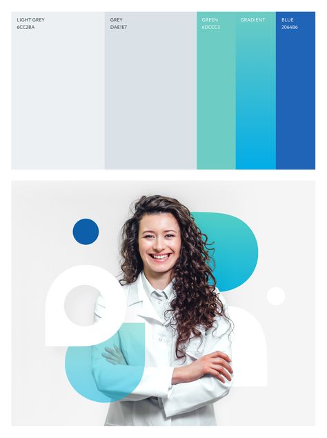 Chemistry Color Palette, Saas Branding Design, Chemical Logo Design Ideas, Healthcare Colour Palette, Color Palette Design Logo, Blue Brand Identity Design, Water Brand Identity, Finance Color Palette, Chemistry Branding