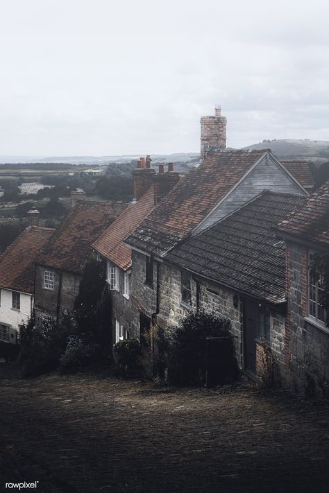 Old English village at Shaftesbury town in Dorset, England | premium image by rawpixel.com / Luke Stackpoole Victorian Travel Aesthetic, North And South Aesthetic, Traitors Game, Late 1800s Aesthetic, Swan Maiden, Gothic Academia, Divine Rivals, English Aesthetic, English Landscape