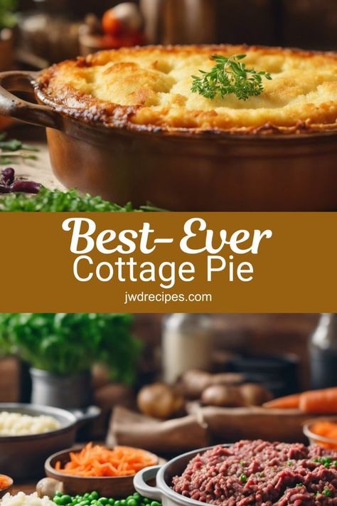 This easy peasy cottage pie recipe is comfort food at its finest! With a savoury beef and veggie filling and a fluffy mashed potato topping, it's a UK classic that's sure to please. #CottagePie #EasyPeasyRecipes #UKComfortFood #FamilyFavorites Best Cottage Pie, Uk Food Recipes, Cottage Pie Recipe Easy, Cottage Pie Recipe Beef, Sheppards Pie Recipe, Beef Cottage Pie, Beef Pie Recipe, Sheppard Pie, 2024 Meals