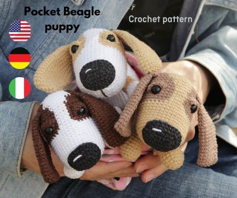 Check out this item in my Etsy shop https://www.etsy.com/listing/1010035717/crochet-dog-pattern-amigurumi-dog Crochet Beagle, Amigurumi Dog Pattern, Hand Knit Toys, Pocket Beagle, Pocket Dog, Amigurumi Dog, Crochet Dog Patterns, Pattern Doll, Basset Hound Dog