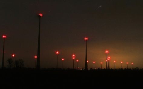 Radio Tower, Red Lights, Wind Farm, Put On, Tower, Flowers, Red