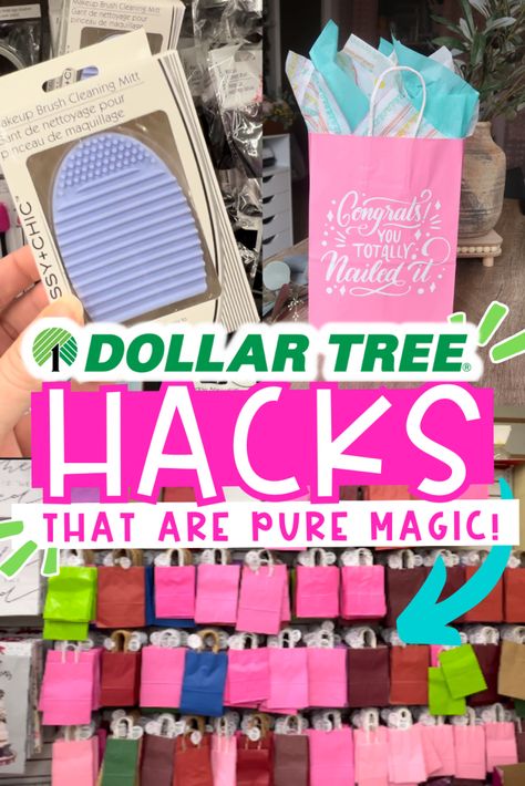 Things To Buy At Dollar Tree, Dollar Tree Hacks Diy Organizing Ideas, Dollar Tree Gift Bags, Diy Home Hacks, Dollar Tree Makeup, Hacks For Home, Dollar Tree Cricut, Dt Crafts, Dollar Tree Diy Organization