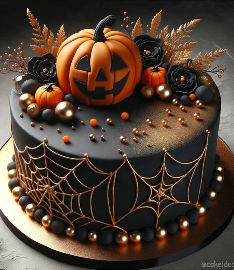 Pretty Halloween Cakes, Halloween Theme Cakes Ideas, Halloween Wedding Cake Ideas, Halloween Cake Decorations Ideas, Halloween Tårta, Halloween Cakes Ideas, Decorating Cake Ideas, Birthday Cake Halloween, Halloween Theme Cake