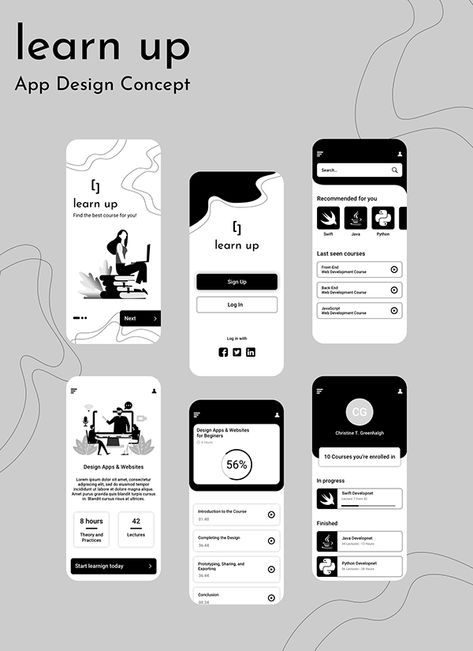 Mona Redesign, Creative App Design, App Wireframe, Application Ui Design, Desain Ux, To Do App, Interaktives Design, Ux Design Principles, Ux Design Mobile