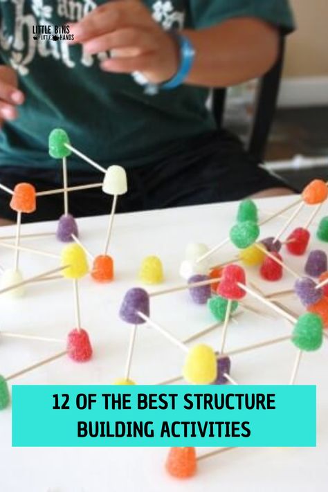 Marshmallow Building Challenge, Toothpick And Marshmallow Stem Challenge, Stem Building Challenge, Destination Imagination Challenges, Stem Building Challenges For Kids, Kids Club Ideas, Fun Activities For Kids At School, Building Challenges For Kids, Building Ideas For Kids