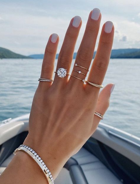 What size do you think this round cut diamond is? Solitaire Wedding Set, Engagement Ring Trends, Dream Wedding Ring, Ring Concierge, X Ring, Bracelet Size Chart, Engagement Ring Photos, Popular Rings, Trending Engagement Rings