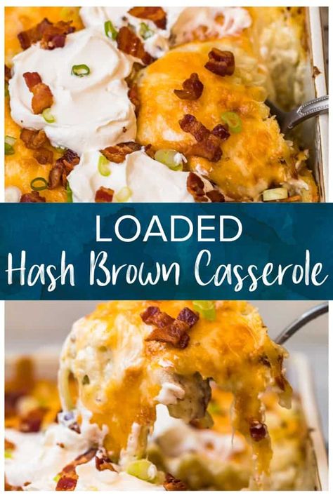 Casserole Hashbrown, Shredded Potato Casserole, Dinner Potluck, Hash Brown Potato Casserole, Loaded Potato Casserole, Hash Brown Patties, Loaded Baked Potato Casserole, Hashbrown Casserole Recipe, Cheesy Hashbrowns