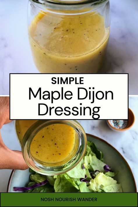 Sometimes salads can be boring and lacking in flavor. But one of the best ways I have found to elevate a simple salad is by adding a flavorful, homemade dressing. And when it comes to dressings, one stands out above the rest: Maple Dijon Dressing. This mouth-watering dressing combines the sweetness of maple syrup with the tanginess of Dijon mustard, resulting in a burst of flavor that will leave your taste buds happy. Maple Syrup Salad Dressing, Dijon Vinaigrette Dressing, Maple Dijon Dressing, Mustard Salad Dressing, Best Salad Dressing, Dijon Dressing, Healthy Dressing, Roasted Parsnips, Vinaigrette Salad