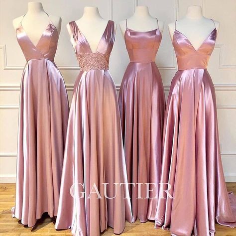 Pink Bridesmaid Dresses Long, Blush Prom Dress, Cheap Bridesmaid Dresses Online, Dusty Rose Pink, Cheap Bridesmaid, Pink Bridesmaid Dresses, Bridesmaid Dresses Online, Cheap Bridesmaid Dresses, Satin Prom Dress