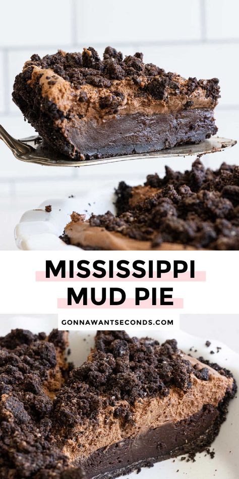 Mississippi Mud Pie Recipe, Mud Pie Recipe, Mississippi Mud Pie, Crazy For Crust, Best Chocolate Desserts, Chocolate Pie Recipes, Mississippi Mud, American Recipes, Fun Baking Recipes