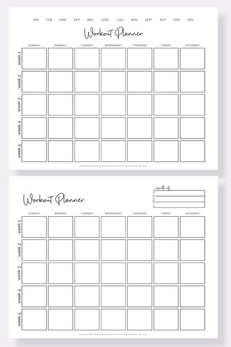 Stay motivated and organized on your fitness journey with our free printable monthly workout planners. Use these templates to plan your workouts, track your progress, and stay committed to your goals. Work Out Sheets Free Printable, Workout Schedule Printable Free, Training Calendar Template, Weekly Workout Schedule Template, Blank Workout Calendar, Workout Template Planners, Fitness Charts Printable, Exercise Printable Free, Excersise Planner Free Printable