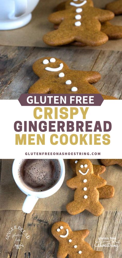 Crispy Gingerbread Cookies, Gluten Free Gingerbread Men, Gluten Free Gingerbread Cookies, Gluten Free Christmas Recipes, Gingerbread Men Cookies, Gluten Free Christmas Cookies, Gluten Free Bagels, Gluten Free Gingerbread, Gluten Free Holiday