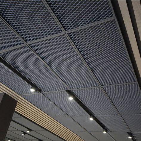 Expanded Metal Ceiling, Metal Mesh Ceiling, Presentation Furniture Design, Suspended Ceiling Panel, Mesh Ceiling, Metal Panel Ceiling, Suspended Ceiling Tiles, Metal Mesh Screen, Perforated Metal Panel