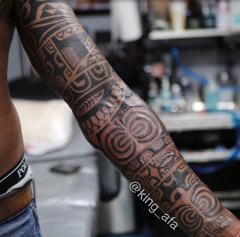 African Tattoo Designs Men, Darker Skin Tattoos, African Leg Tattoo Men, Adinkra Tattoo Sleeve, African Back Tattoo, Igbo Tattoo Ideas, Igbo Tattoo, Green Tattoo On Dark Skin, Dark Skin Tattoo Men