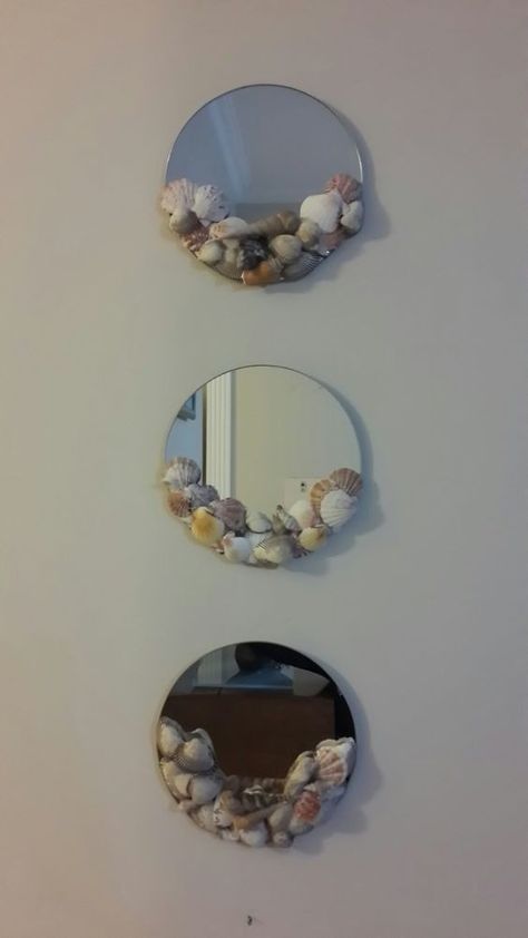 Bedroom mirror fresh home decor idea 2023 Seashell Room Decor, Seashell Art Diy, Mirror Decor Ideas, Home Decor Wallpaper, Girly Apartment Decor, Beachy Room, Shells Diy, Easy Diy Room Decor, Home Decor Aesthetic