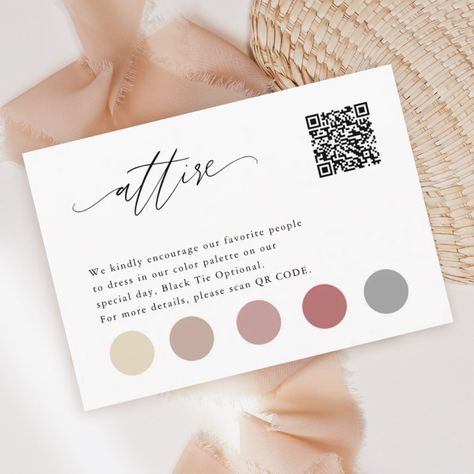 Colour Palette Wedding Guests, Color Scheme For Wedding Guests, Attire Color Palette Invitation, Guest Color Palette Wedding, Old Money Wedding Color Palette, Wedding Attire Invitation, Attire Wedding Invitation, Wedding Guest Color Palette, Wedding Attire Card