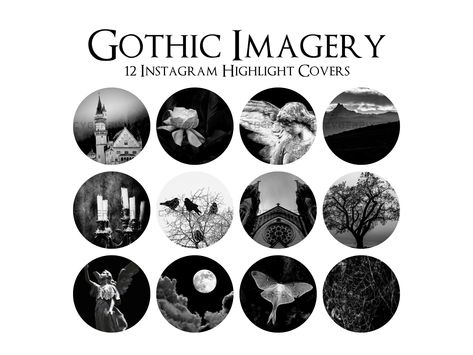 Highlight Covers Dark Aesthetic, Goth Instagram Highlight Covers, Gothic Graduation, Joker Jewelry, Goth Instagram, Black Jellyfish, Gothic Imagery, Flower Funny, Icon Cat