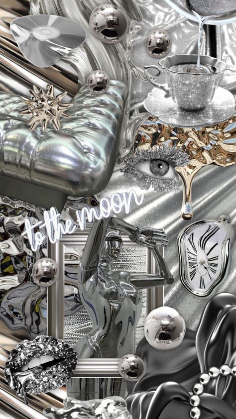 Surreal Silver 🤍 #silver #silveraesthetic Silver Vision Board, Silver Fashion Aesthetic, Silver Background Wallpapers, Platinum Aesthetic, Silver Aesthetic, Fashion Design Classes, Bad Gyal, Minimalist Photos, Silver Core