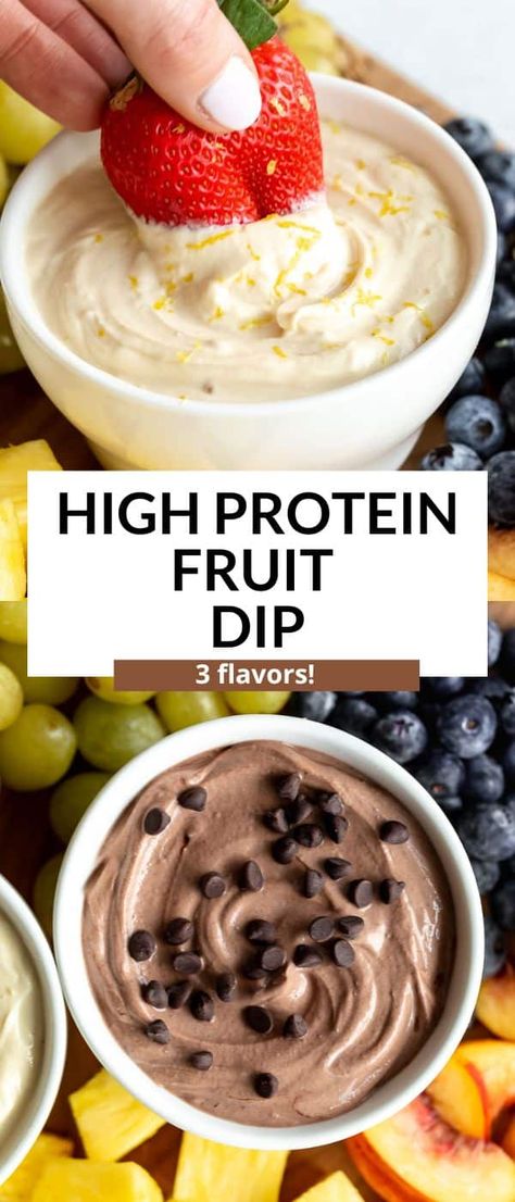 Chocolate Fruit Dip, Greek Yogurt Fruit Dip, High Protein Fruit, Healthy Fruit Dip, Healthy Vegan Dessert, Yogurt Fruit Dip, High Protein Yogurt, Easy High Protein Meals, Protein Mug Cakes