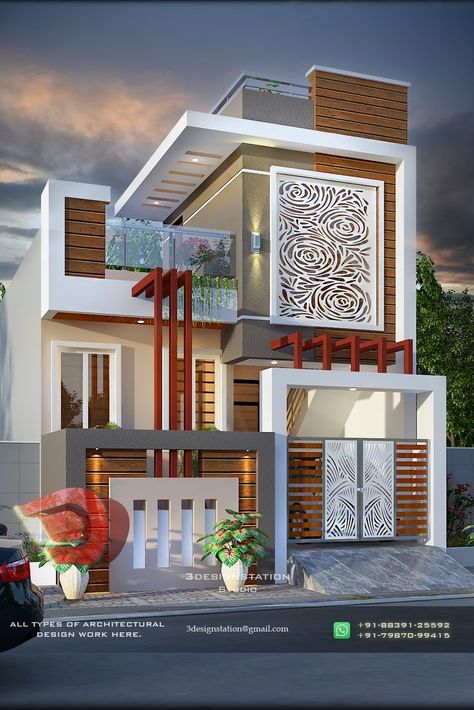 Front Design Of House Modern, 20x30 Front Elevation Design, Building Front Design Entrance, Floor Plans 1000 Sq Ft Home Design, Front Kitchen Design, 30 Ft Front Elevation, 2 Floor Building Design, Ground Floor Exterior Design, 2 Floor Elevation Design Modern Small House