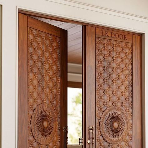 Lkdoor® on Instagram: "LK 202
Elevate your entrance with this solid wood double door, designed to impress with its robust craftsmanship and classic elegance. Perfect for making a grand statement, it adds both beauty and durability to your home. 🌟🏠✨

📞 (+91) 8447141141

#DoubleDoor #SolidWood #ClassicElegance #GrandEntrance #DurableCraftsmanship #HomeDecor #InteriorDesign #LKDoor #QualityMaterials" Main Double Door Design Entrance, Main Double Door Design Wood, Main Door Double Door Designs, Wooden Double Door Design, Wood Double Door, Wooden Double Doors, Double Door Entrance, Double Door Design, 3d Cnc