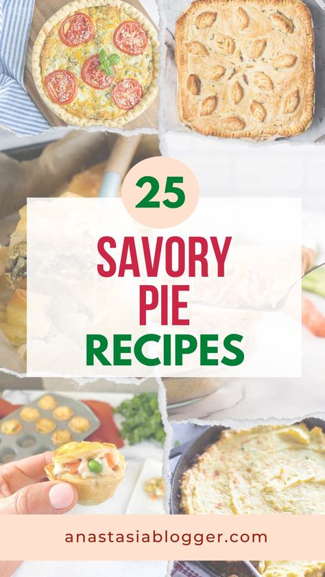 Who wouldn't want to be surprised with what kind of pies are in front of them? Here are classic and savory pie recipes everyone will love! Hearty Pie Recipes, What To Do With Pie Crust Dinners, Pie Crust Filling Ideas Savory, Sausage Pot Pie Recipe, Best Savory Pie Recipes, Savory Meat Pie Recipes, Best Pot Pie Crust, Pie Crust Supper Ideas, Pie Savory Recipes