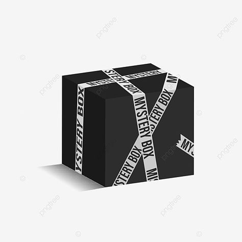 3d Box Design, Mystery Box Design, Black Box Design, Mystery Box Ideas, Flower Lockscreen, Box Architecture, Box Illustration, Box Png, Black Friday Design