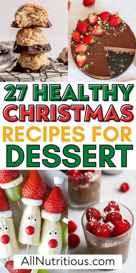 Sleigh the holiday season with our healthy dessert recipes! Delicious, nutritious, and absolutely festive, these treats will make sure your Christmas food ideas are a hit. Discover delectable desserts to make that fit perfectly into your weight loss plans Banana Christmas Desserts, Christmas Desserts No Chocolate, Healthy Desserts To Bake, Heart Healthy Christmas Treats, Heart Healthy Holiday Recipes, Holiday Desserts Healthy, Macro Friendly Christmas Recipes, Healthier Holiday Treats, Healthy Holiday Desserts Christmas