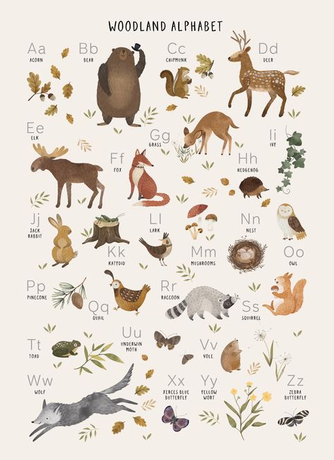 Nursery Ideas Boy, Woodland Alphabet, Ideas Habitaciones, Woodland Nursery Theme, Theme Nature, Nursery Room Design, Forest Nursery, Baby Room Inspiration, Nursery Room Inspiration