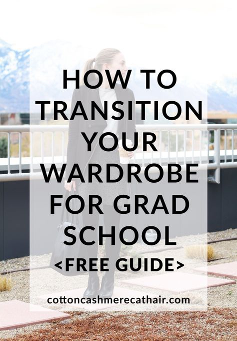 how to update your wardrobe for grad school | grad school style | what to wear in grad school | grad school fashion | graduate school outfit ideas | outfits for school | free guide | Cotton Cashmere Cat Hair Grad School Fashion, Grad School Orientation Outfit, Grad School Outfit Summer, Grad School Aesthetic Outfit, Grad School Outfit Student Style, First Day Of Grad School Outfit, Graduate School Outfits, Grad Student Outfit, Graduate School Aesthetic