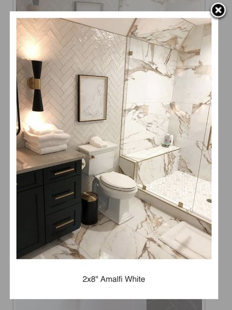 Gold Calcutta Marble Bathroom, 76 Inch Bathroom Vanity, Alaria Polished Porcelain Marble Tile, Greece Inspired Home Decor, Calacatta Bathroom Ideas, Calcutta Bathroom, Tan Marble Bathroom, Calacatta Gold Bathroom, Gold Tiles Bathroom