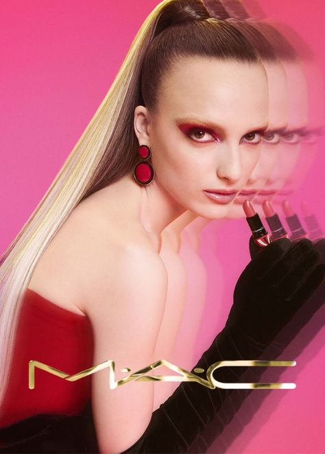 Mac Beauty Campaign, Mac Cosmetics Campaign, Makeup Campaign Advertising, Makeup Campaign Photography, Mac Campaign, Makeup Campaign, Lipstick Ad, Sephora Holiday, Mac Beauty Products