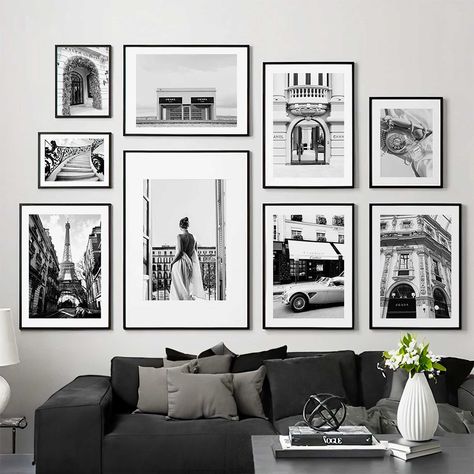 Discover Exceptional Wall Art at OakPoster - https://oakposter.etsy.com The Iconic Cityscapes Poster Series is a homage to the timeless elegance of black and white photography, capturing the essence of fashion and architectural grandeur. Each poster in this artful collection celebrates an iconic landmark, from the romantic streets of Paris to the bustling avenues of New York City, intertwined with elements of high fashion. These versatile and stylish prints will bring a cosmopolitan flair and an artistic depth to your living space, making them perfect for fashionistas and travel enthusiasts alike. Step into a curated world of wall art prints. From minimalist poster designs to timeless vintage posters, OakPoster offers a diverse collection that speaks to every aesthetic. Why Choose OakPoste Photography Decor Ideas Wall Art, Wall Couch, Black And White Photography Wall, Minimalist Poster Design, Paris Tower, White Collage, White Fashion Photography, Black And White Photo Wall, Black And White Picture Wall