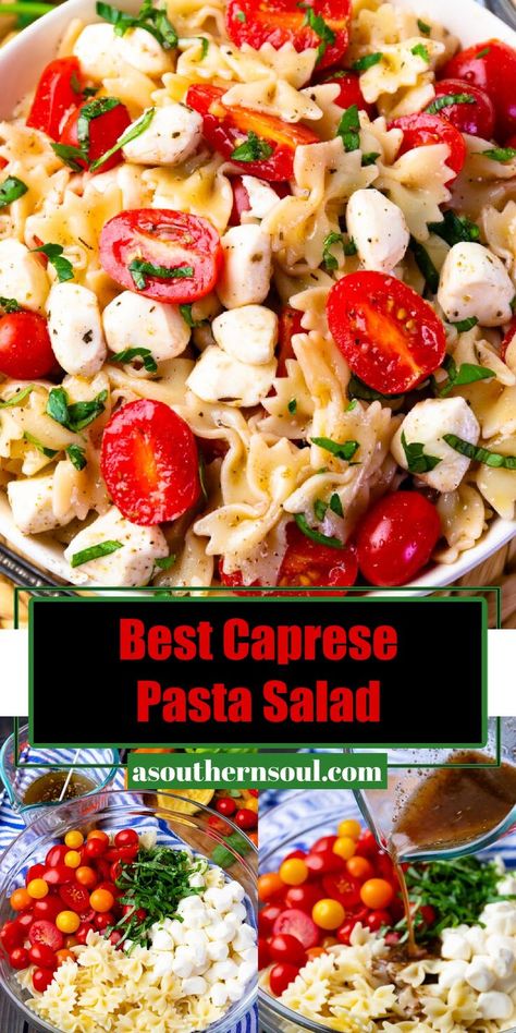 Caprese Pasta Salad Recipes, Summer Pasta Salad Recipes, Caprese Pasta Salad, Caprese Pasta, Pasta Side Dishes, Pasta Sides, Summer Pasta Salad, Salad Side Dishes, Pasta Salad Recipes