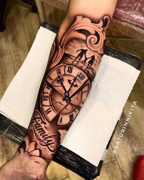 Daughter Sleeve Tattoo For Men, Family Sleeve Tattoo, Underarm Tattoo, Family Tattoos For Men, Tiger Tattoo Sleeve, Half Sleeve Tattoos Forearm, Skull Girl Tattoo, Family Tattoo Designs, Rose Tattoos For Men