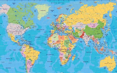 High Resolution World Map PDF - Bing Images Flat World Map, Full World Map, Free Printable World Map, World Map Picture, World Geography Map, Cool World Map, New World Map, World Map With Countries, World Map Printable