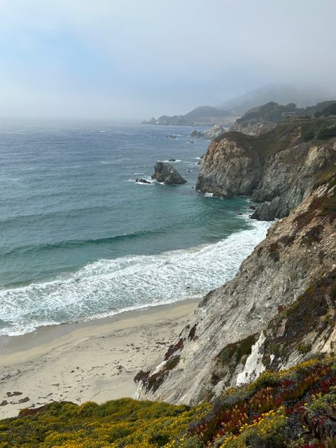 #coast #california #bigsur #love #pretty #aesthetic #summer #flower #cliffs #whisper California Coast Aesthetic, Ocean California, Crazy Dreams, Central Coast California, California Summer, Coast Style, Pretty Aesthetic, Blue Theme, Central California