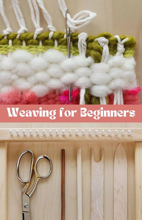 Weaving for Beginners - A Beautiful Mess Weaving Loom Patterns For Beginners, Homemade Weaving Loom, Beginning Weaving Projects, Weaving In The Round, Weaving Loom Projects For Beginners, Weaving On A Picture Frame, Weaving Techniques Beginner, Weaving Crafts For Adults, Learn To Weave