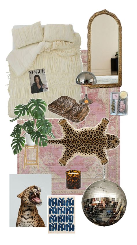 trendy, leopard, stockholm style, cool girl, mirrorball, vogue Dorm Room Inspiration, Room Redesign, Redecorate Bedroom, Dreamy Room, Apartment Decor Inspiration, Dream Room Inspiration, Room Makeover Bedroom, Room Makeover Inspiration, Cute Room Decor