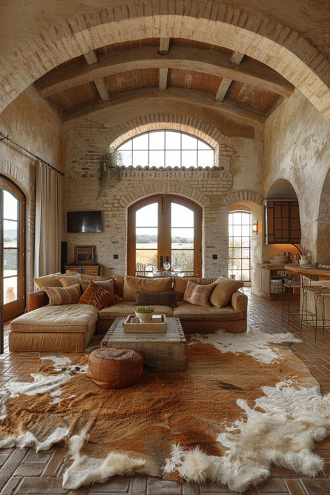 50 Amazing Western Living Room Ideas for a Stunning Home Modern Texas Ranch House Interior, Country Aesthetic Living Room, Western Transitional Decor, Modern Cabin Living Room Ideas, Cowhide Living Room Ideas, Modern Texas Home Decor, Arizona Homes Interior Decorating Ideas, Boho Western House, South Western Interior Design