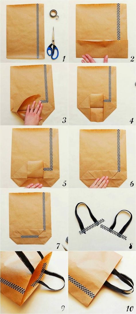 Diy Gift Bags Paper, Make Your Own Paper, Diy Paper Bag, Paper Bag Crafts, Sac Diy, Gift Bags Diy, Brown Paper Bag, Paper Gift Bags, Celine Bag