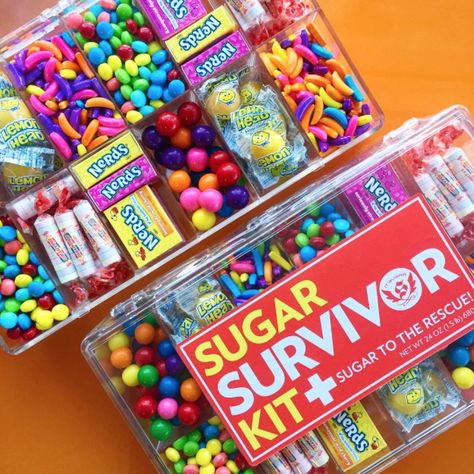 Break in case of emergency (IT'SUGAR Sugar Survivor Kit) Survivor Kit, Homemade Gifts For Boyfriend, Survival Items, Bff Birthday Gift, Candy Gift Box, A Compass, Cadeau Diy, Diy Gifts For Boyfriend, Gifts For Your Boyfriend