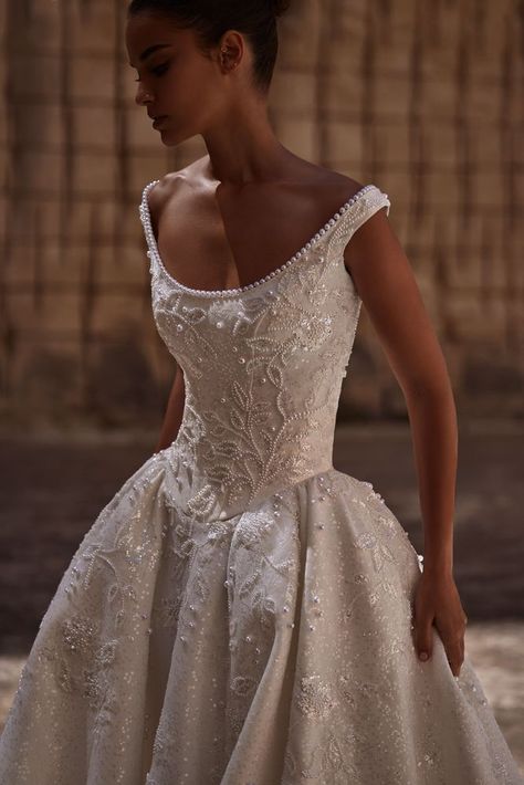 Kennedy - Wedding Dress | Milla Nova Glam Wedding Aesthetic, Ball Wedding Gowns, Dress With A Corset, Wedding Dress Aesthetic, Milla Nova Wedding Dresses, Plain Wedding Dress, Couture Wedding Dress, Big Wedding Dresses, Milla Nova