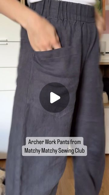 Emma Cartmel on Instagram: "The Archer Work Pants from Matchy Matchy Sewing Club are a staple in my wardrobe.  With their fun barrel shape, four oversized pockets, and interesting panel and dart details. They are also super comfortable and easy to style.  I’ve made two pairs now, both in linen of course—one in classic black and another in blue/grey.  #archerworkpants #matchymatchysewingclub #linenlover #linen #merchantandmills #sewingpattern #sewingproject #sewing #sew #sewersofinstagram #sewingcommunity #dressmaking #handmadewardrobe #handmade #memade #wardrobe #sewingblogger #sewingblog #cartemsewing" Memade Wardrobe, Archer Pants, Sewing Club, Oversized Pockets, Merchant And Mills, The Archer, Handmade Wardrobe, Sewing Blogs, My Wardrobe