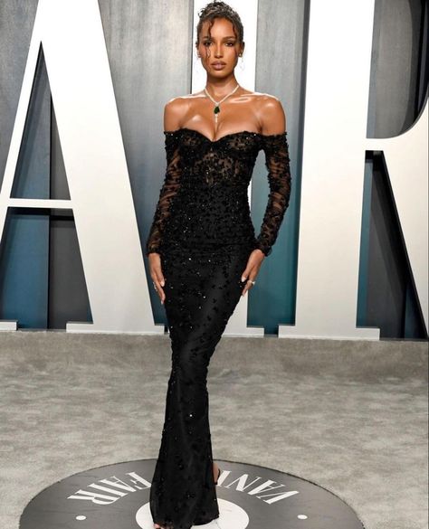 2020 in Georges Hobeika Hollywood Glam Dress, Jasmin Tookes, Jasmine Tookes, Classy Prom Dresses, Romee Strijd, Oscar Dresses, Prom Dress Inspiration, Popsugar Fashion, Black Prom