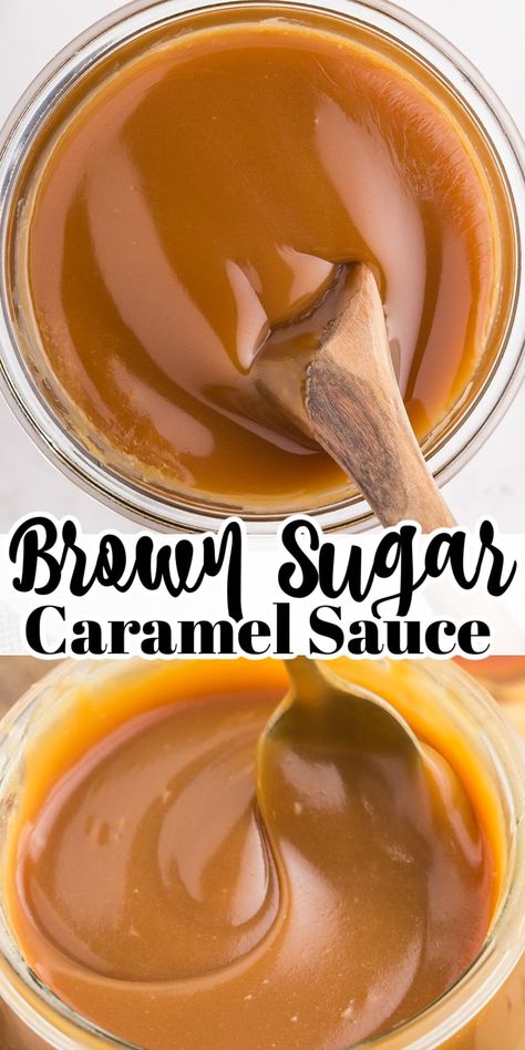 Brown Sugar Caramel Sauce, Homemade Caramel Recipes, Brown Sugar Caramel, Homemade Sauce Recipes, Caramel Recipes Sauce, Homemade Caramel Sauce, Dessert Toppings, Fudge Sauce, Caramel Recipes