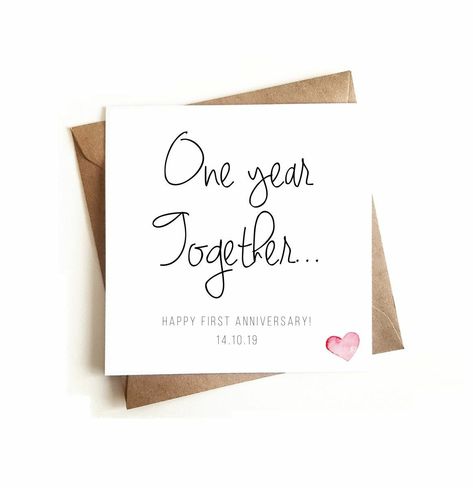 Anniversary Quotes For Boyfriend, 1st Anniversary Cards, Anniversary Quotes For Him, Anniversary Quotes Funny, Cards Anniversary, Happy Anniversary Quotes, Diy Anniversary Gift, One Year Anniversary Gifts, Birthday Card Drawing