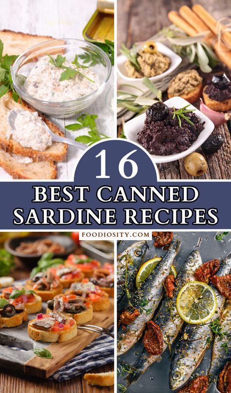 Unlock the potential of pantry staples with 16 best canned sardine recipes! These dishes offer a delightful mix of simplicity and flavor, transforming humble sardines into culinary treats. Click now to explore easy, tasty recipes perfect for quick lunches, dinners, or snacks. #CannedSardines How To Eat Sardines, Sardine Recipes Canned, Canned Fish Recipes, Sardine Salad, Canned Sardines, Canned Salmon Recipes, Sardine Recipes, Lobster Dishes, Pantry Essentials