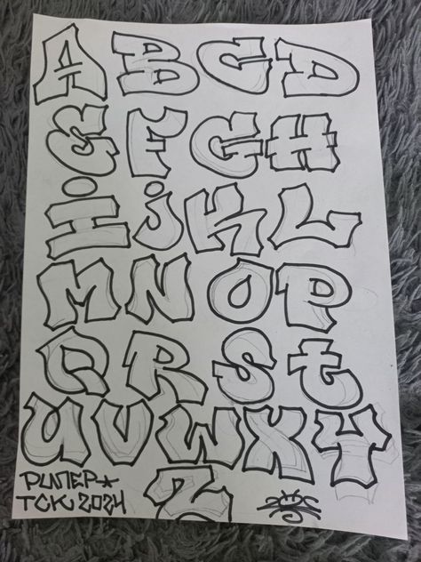 Graffiti alphabet Unique Fonts Creative, Graffiti Tag Ideas, Tagging Alphabet, Graffiti Tag Alphabet, Graffiti Doodles Ideas, Throw Up Graffiti Alphabet, Acab Graffiti, Graphitti Letters Fonts, Cool Fonts Alphabet