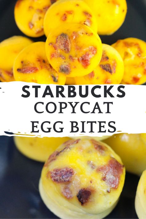 Satisfy your Starbucks cravings at home with this easy copycat Starbucks egg bite recipe! Made with simple ingredients like eggs, cheese, bacon, and your favorite seasonings, these egg bites are the perfect on-the-go breakfast or snack. Starbucks Egg Bits, How To Make Egg Bites From Starbucks, How To Make Starbucks Egg Bites At Home, Sous Vous Egg Bites, Egg Bites Starbucks Copycat, Keto Starbucks Egg Bites Recipe, Sou Vide Egg Bites Recipe, Eggs Bites Starbucks, Egg Bites In Instant Pot